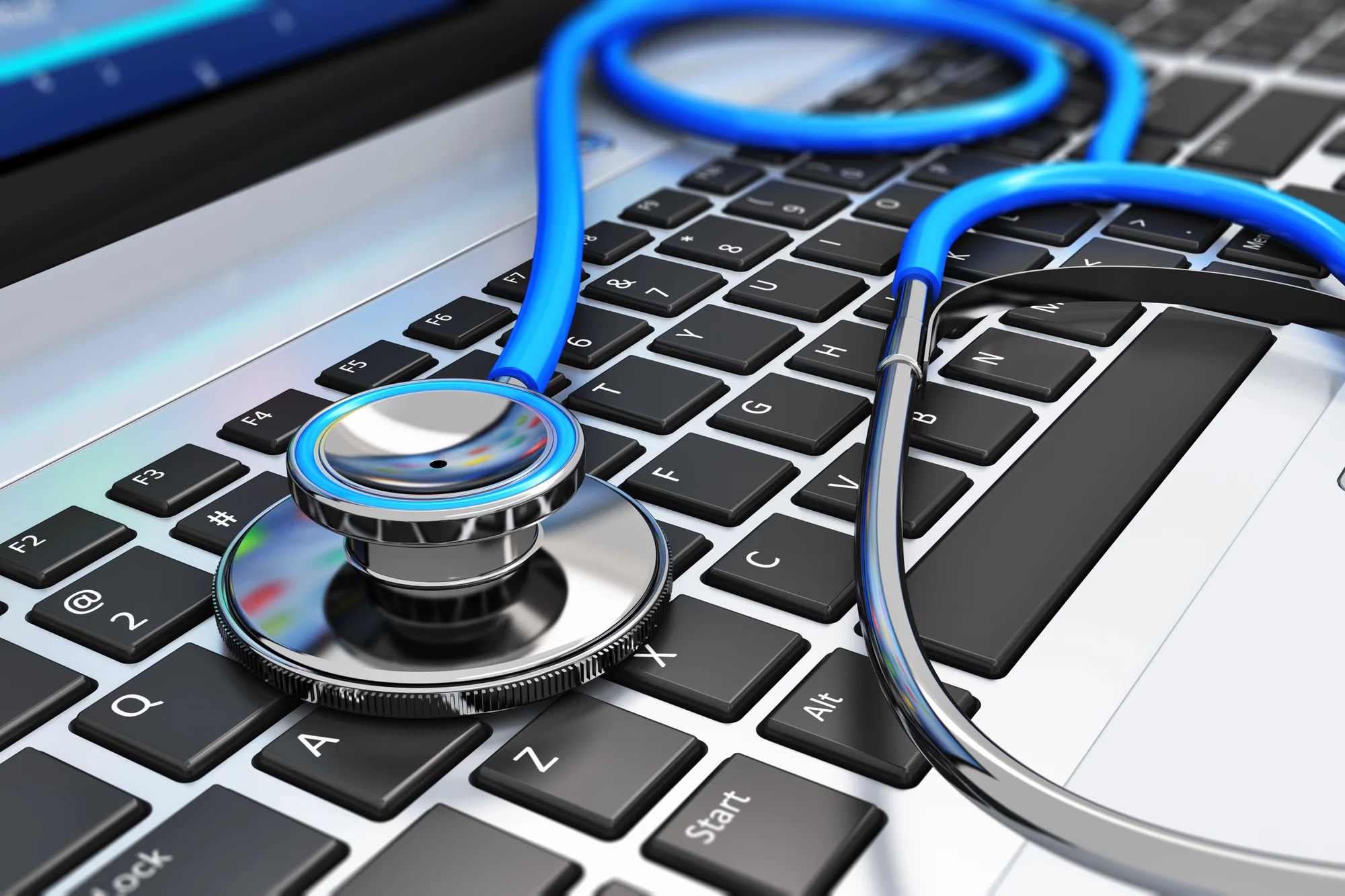 Getting the most out of the Fit Note - A stethoscope on a keyboard