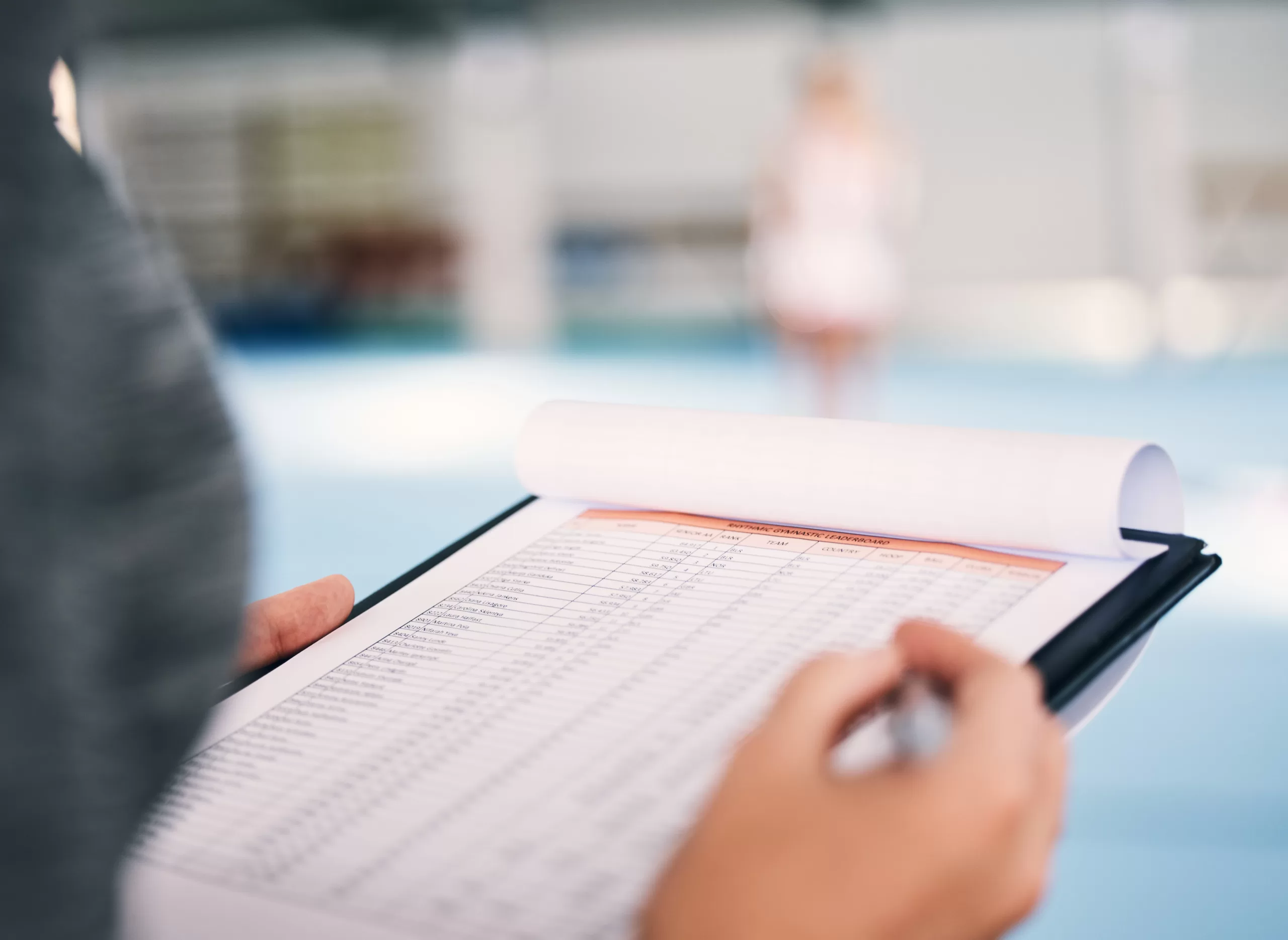 Job fit assessment - Close up of a clipboard held by a management employee